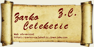 Žarko Čeleketić vizit kartica